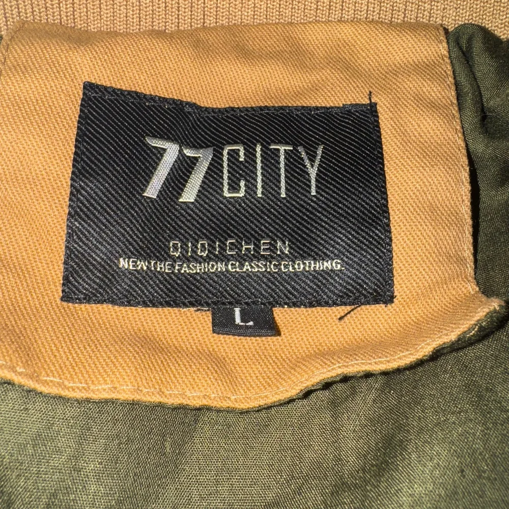 Men's 77City QIDICHEN Tan Pilot Military Jacket